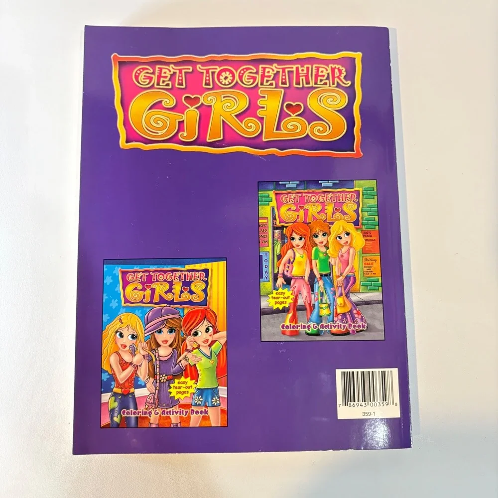 Get Together Girls Jumbo Coloring and Activity Book Y2K Fashion Tear-Out Pages